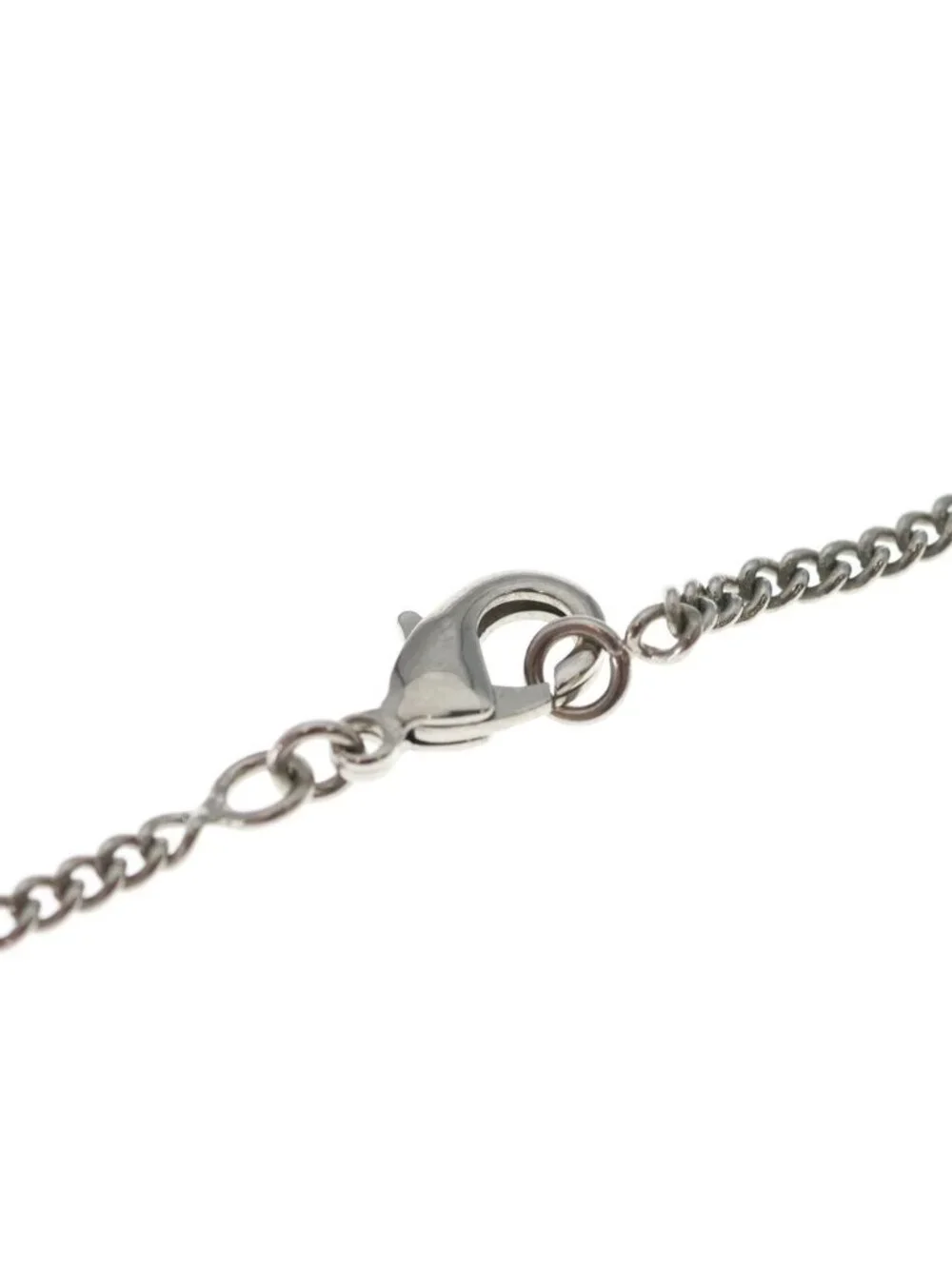 Chanel Camellia Rhinestone CC Logo Pendant Chain Silver - Picture 4 of 6